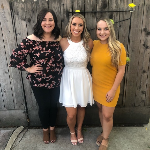 White skater dress - bridal shower/engagement party/bachelorette party - Picture 1 of 5